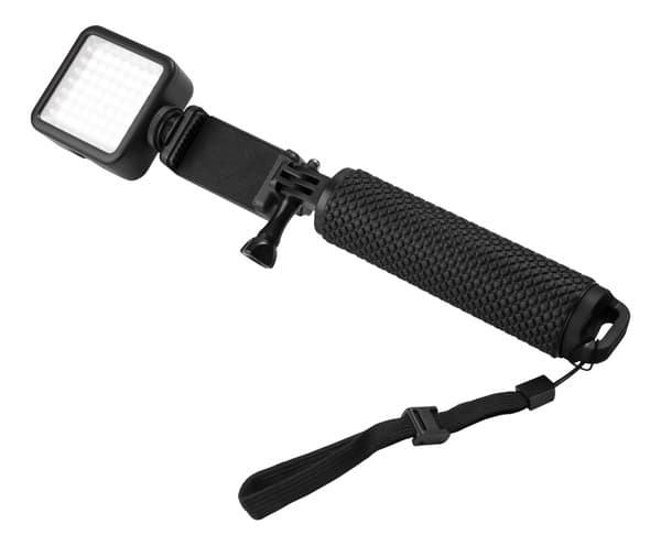 GadgetMonster Vlogging Stick LED-valolla varustettuna