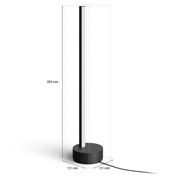 Philips Hue Gradient Signe pöytävalaisin Wh/väri musta
