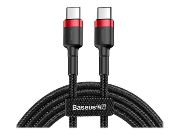 Baseus Cafule USB 2.0 USB Type-C-kabel 1m Svart Röd
