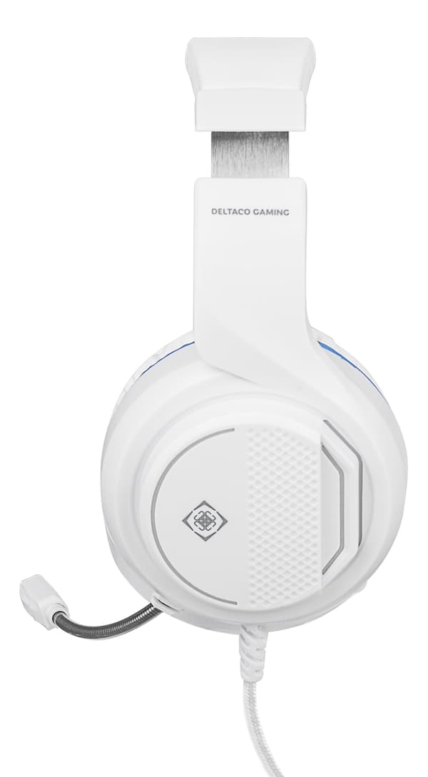 deltaco_gaming Headset for Sony Playstation 5, 2m cable, 40mm element, whit