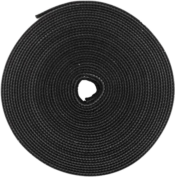 DELTACO burrebånd, 5m, 10mm, sort