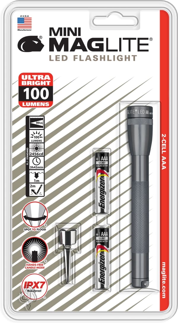 Maglite Maglite Mini AAA LED-ficklampa, grå