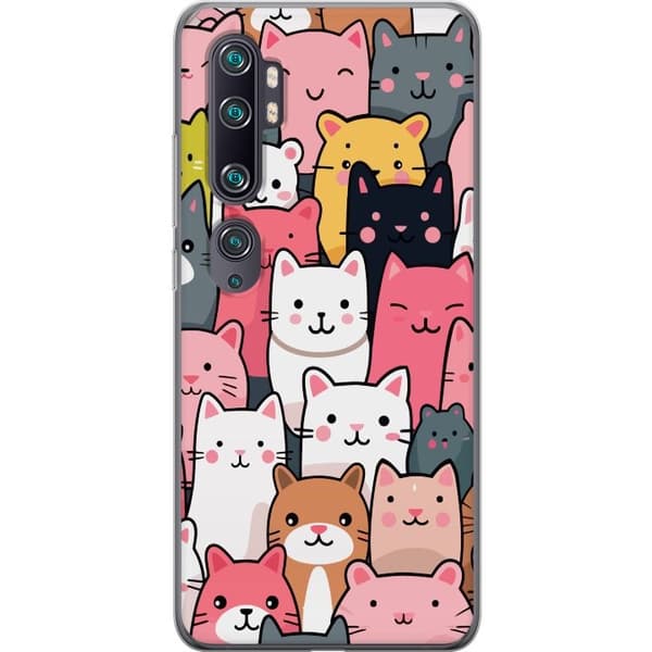 Mobildeksel til Xiaomi Mi Note 10 med Kattmønster motiv
