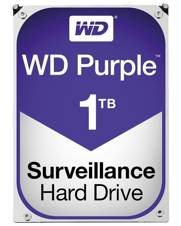 WD Purple 1 TB SATA 6 Gb/s 3,5", 64 MB hurtigbuffer