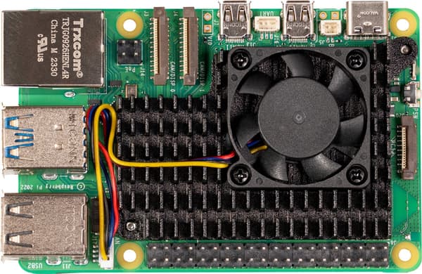 Raspberry Pi kyl med fläkt, Raspberry Pi 5 B, svart