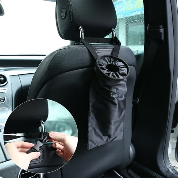 Praktisk søppelsekk til bilen, Svart