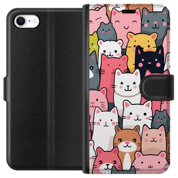 Tegnebogsetui til Apple iPhone 6 med Katte mønster motiv