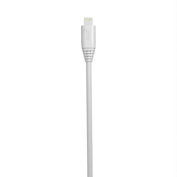 Gear Rund ladekabel Lightning til USB-A 2m Hvit MFI