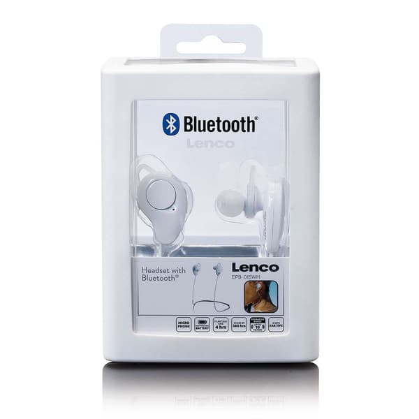 Lenco Trådløst in-ear headset Hvid