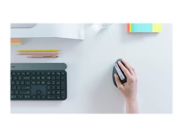 Logitech MX Vertical datormöss högerhand Trådlös RF + Bluetooth Optisk 4000 DPI