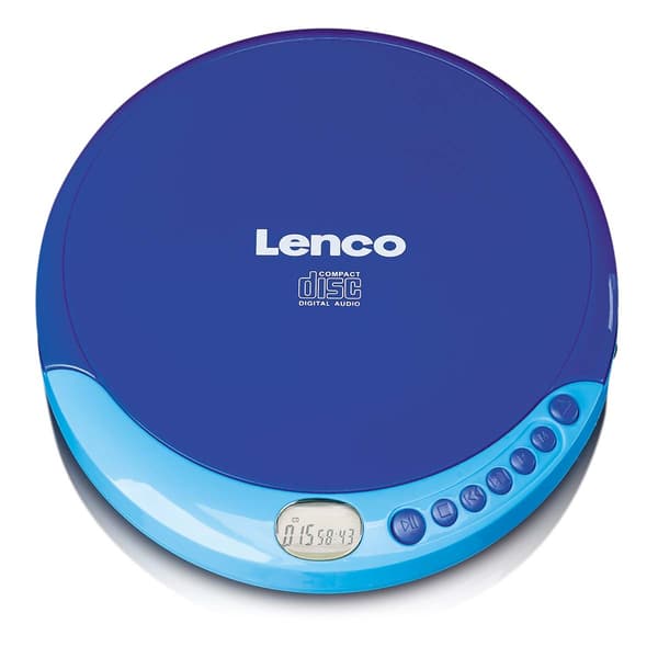 Lenco Bærbar CD-spiller med ladefunksjon Blå