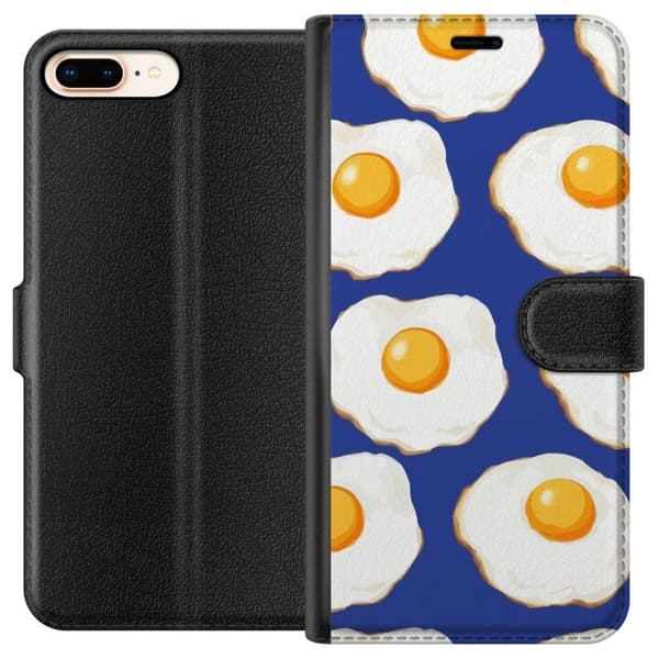 Lommeboketui til Apple iPhone 7 Plus med Stekte egg motiv
