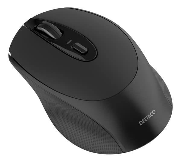 DELTACO Wireless office silent mouse, USB receiver, rubber coated