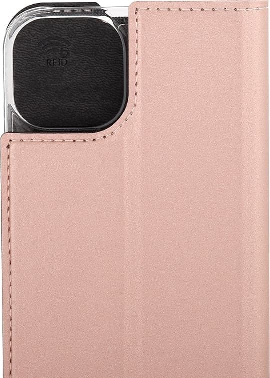 Wave BookCase skyddsfodral, iPhone 14, roséguld