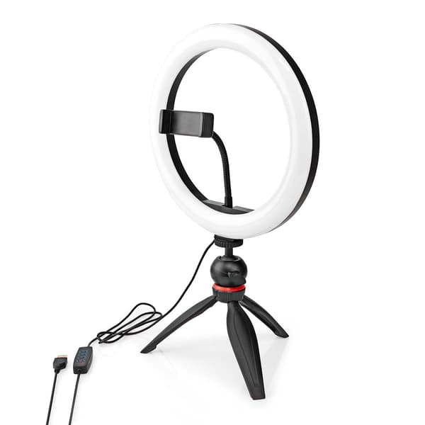 Nedis Ringlys | 10 inch | 120 LED's | 2700 - 6700 | Stativ | Sort