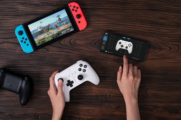 8BitDo Ultimate Bluetooth Controller -peliohjain, valkoinen, Switch / PC
