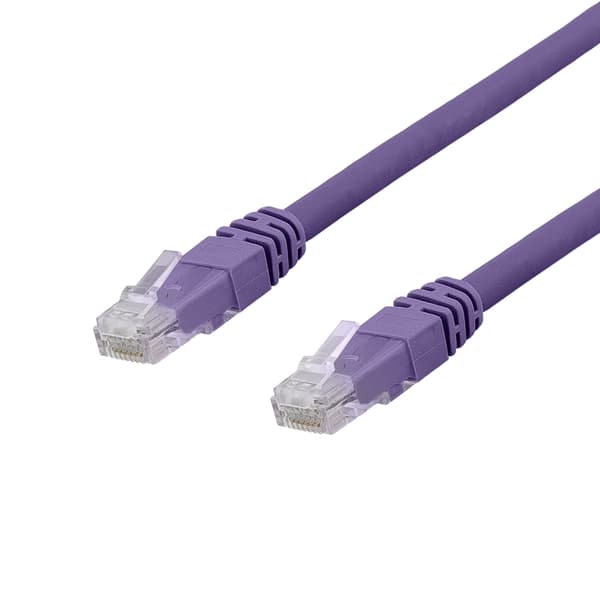 DELTACO U/UTP Cat6a patchkabel, LSZH, 1m, lilla