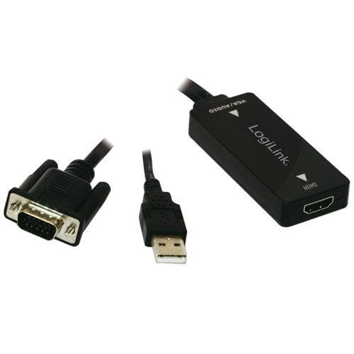 LogiLink VGA + USB-ljud -> HDMI