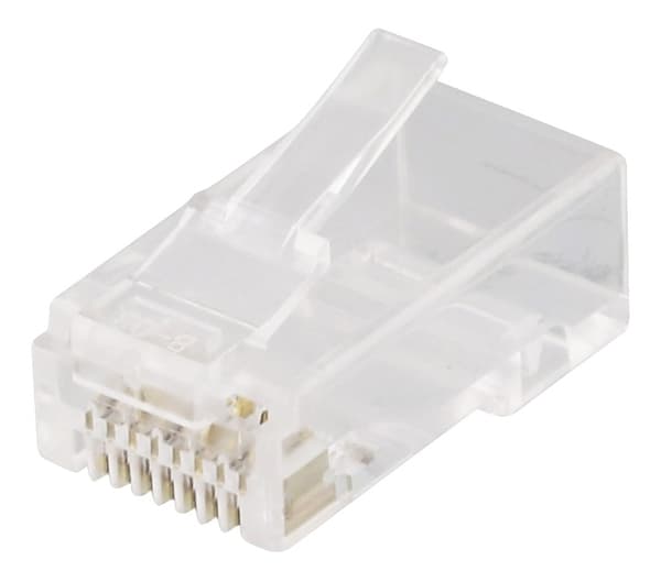 DELTACO RJ45 connector for patch kabel, Cat6a, uskjermet, 20pk