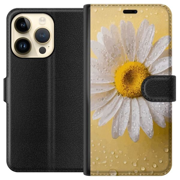 Plånboksfodral till Apple iPhone 15 Pro med Porslinsblomma motiv
