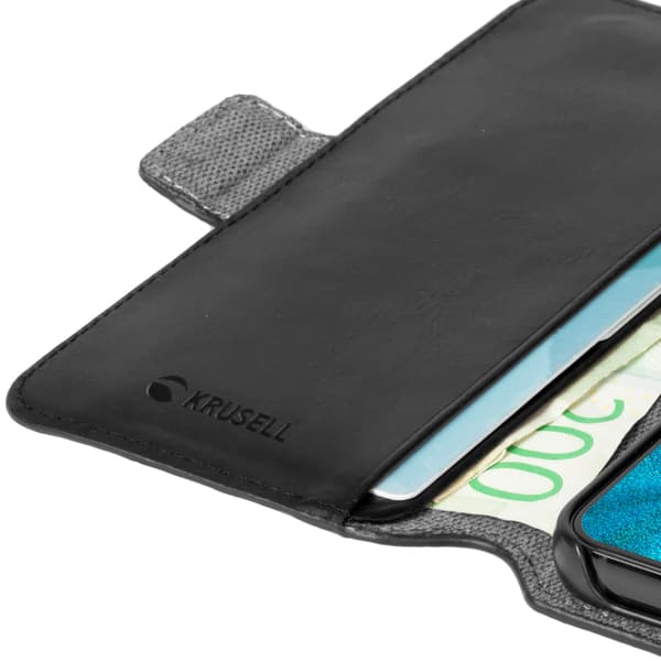 krusell Nahka Puhelin lompakko Galaxy S22+ Musta