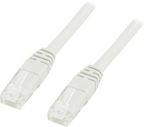 DELTACO UTP Cat6 patchkabel 0,3m, hvit