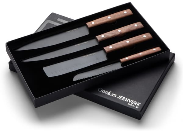 Orrefors Jernverk, Knivsæt af Asketræ, 4-Pack