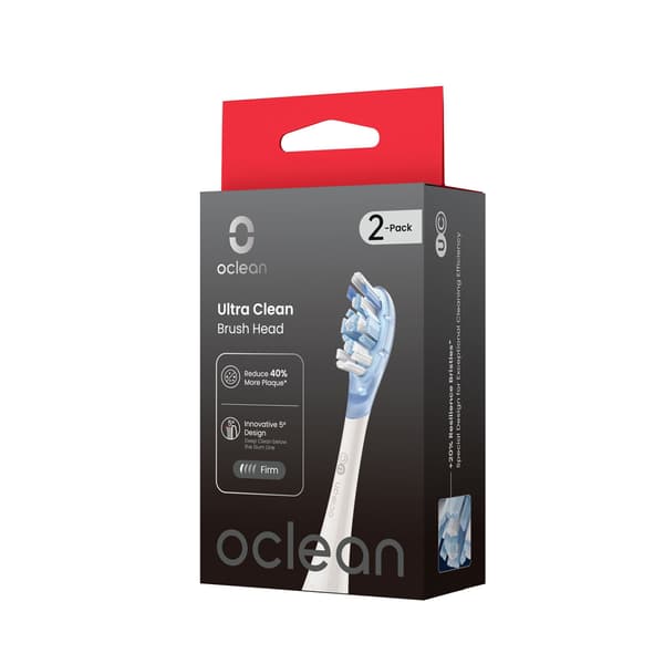 Oclean Børstehode Ultra Clean 2-Pakk Hvit