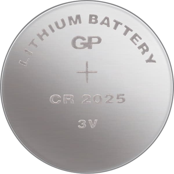 GP Knappcelle litium CR2025, 4-pakning