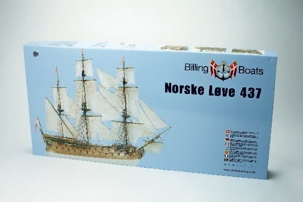 1:75 Norske Løve - Skrog av tre