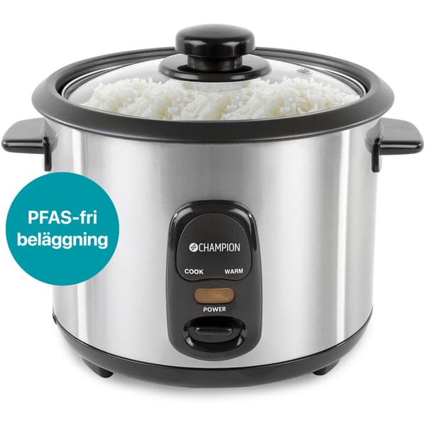 Champion Riskoker Ceramic 1,5L 500W RK500 Rustfritt stål
