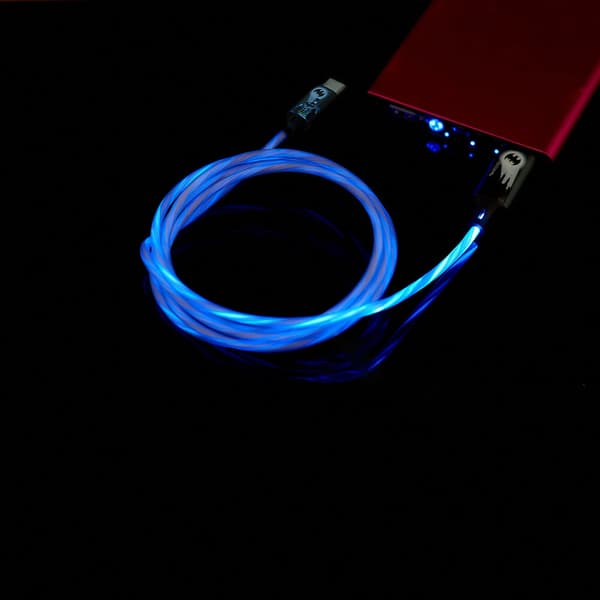 BATMAN USB A till C Light-Up 1,2m Bat Logo