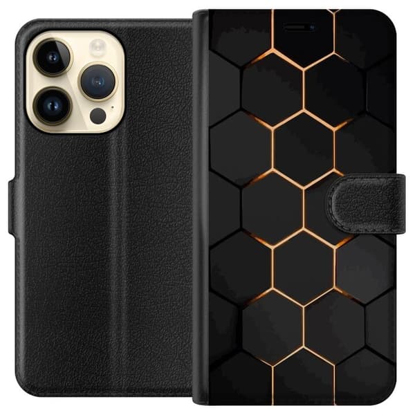 Tegnebogsetui til Apple iPhone 15 Pro med Luksuriøst Mønster motiv
