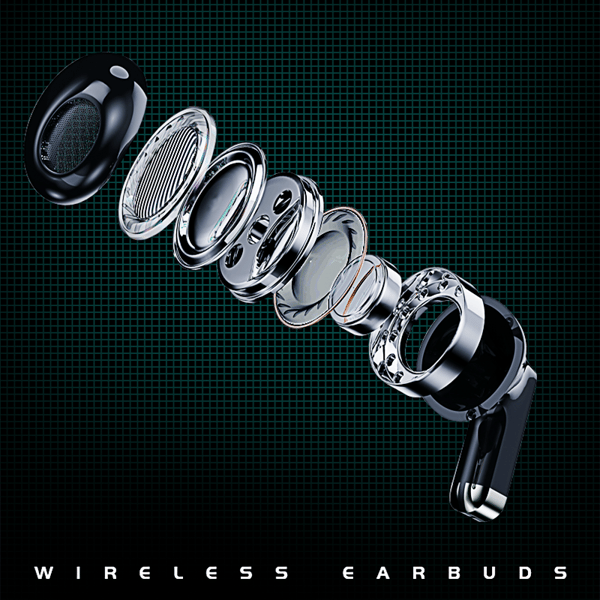 ET03 True Wireless Bluetooth-hovedtelefoner, sort