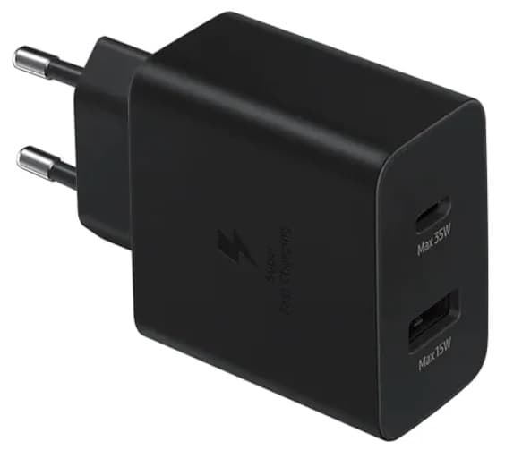 Samsung EP-TA220NBEGEU 35W strømadapter 1X USB-C + 1X USB-A