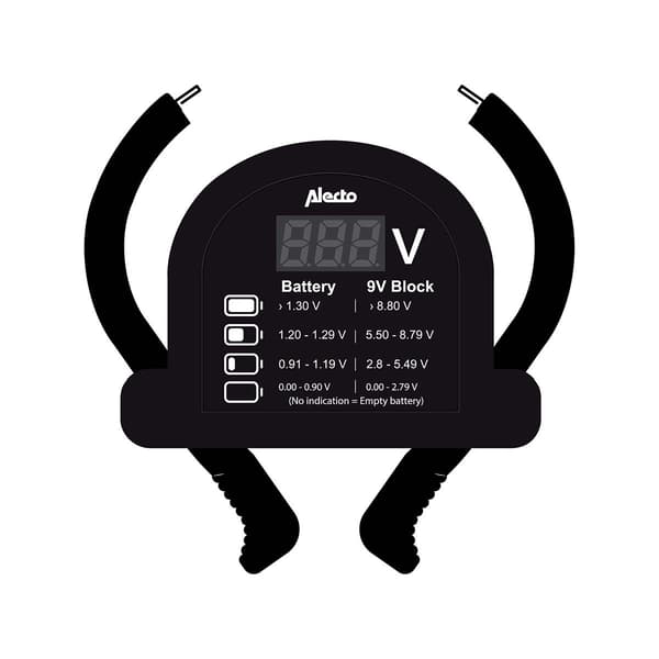 Alecto Paristotesteri AA-AAA-C-D-9V (PP3)-nappiparistokennolle