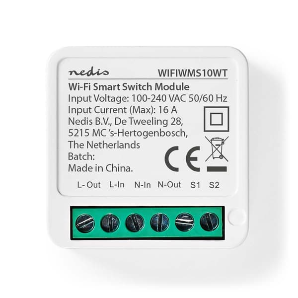 Nedis SmartLife Innebygd Modul | Bryter | 3680 W | Terminalforbindelse | App tilgjengelig for: Android™ / IOS