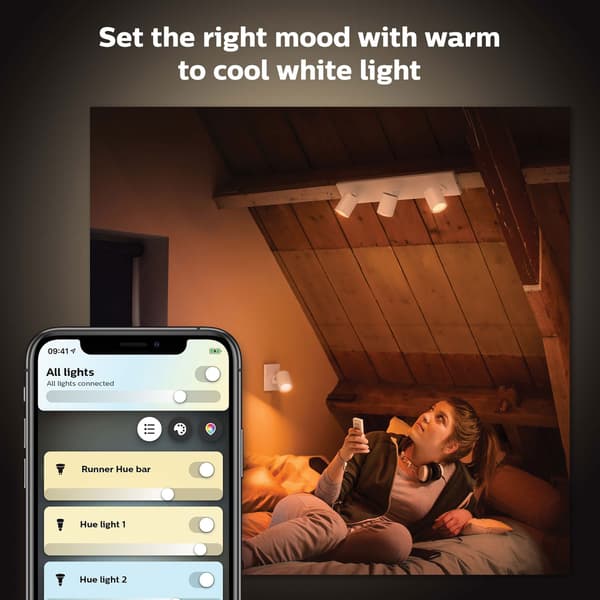 Philips Hue Runner White Ambiance 3 spot 1200 lm Hvit