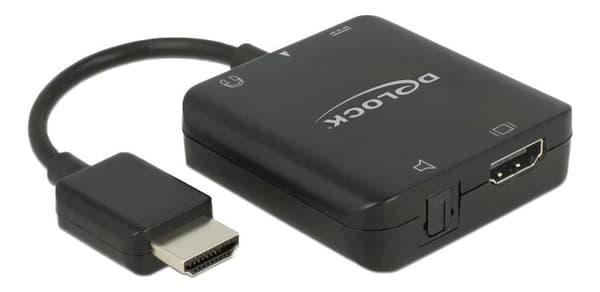 DeLOCK HDMI Audio Extractor 4K 60 Hz compact, black