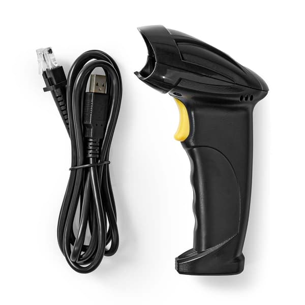 Nedis Strekkode Skanner | Laser | Wired | 1D Linear | USB-Strøm | USB 2.0
