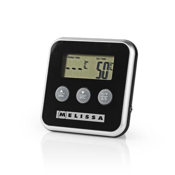 MELISSA Kötttermometer | upp till 250°C | Larmtimer | LCD-display