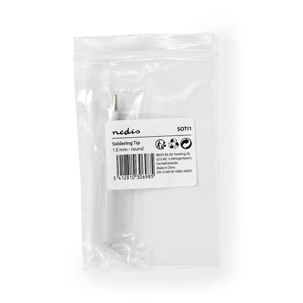 Nedis loddespids | 1,0 mm | Rund | Passer til: Universal | Sølv