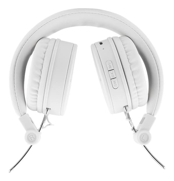 STREETZ Vikbart on-ear BT headset, 3.5 mm, vit