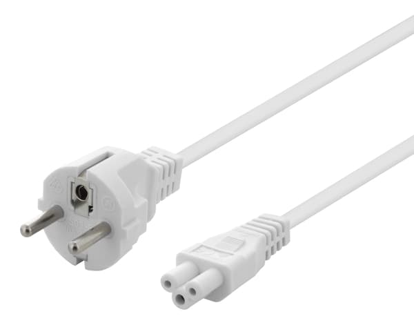 DELTACO Jordet enhetskabel, rett CEE 7/7 > IEC 60320 C5, 2 m