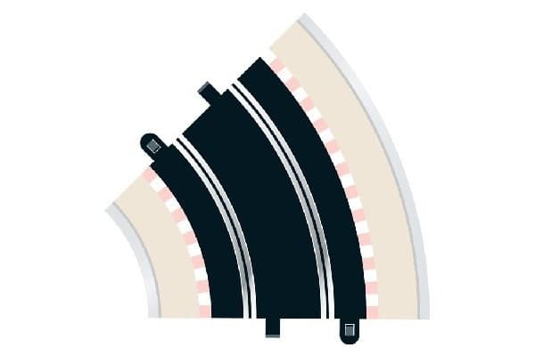 Scalextric 2stk Rad 2 standardkurve 45°