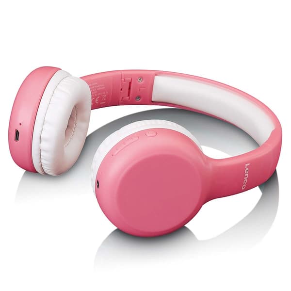 Lenco Sammenklappelige Bluetooth®-hovedtelefoner til børn Pink