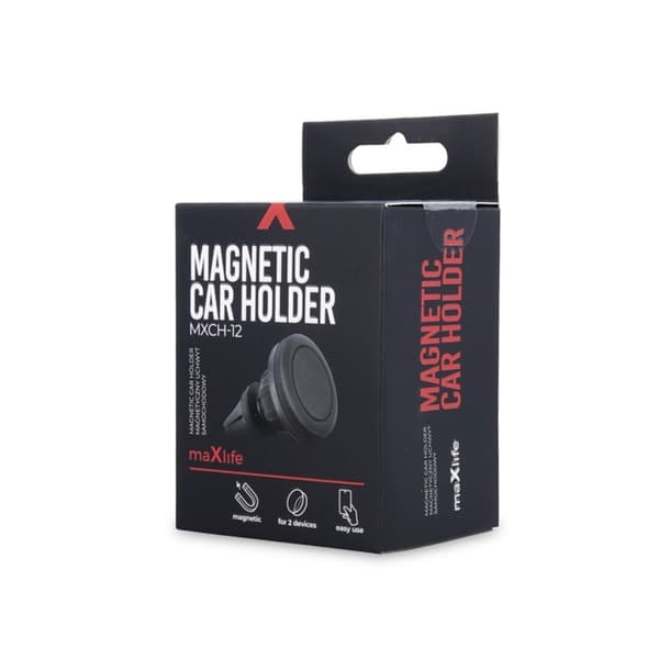 Maxlife MXCH-12 - Magnetisk bilholder til ventilatorgitter, sort