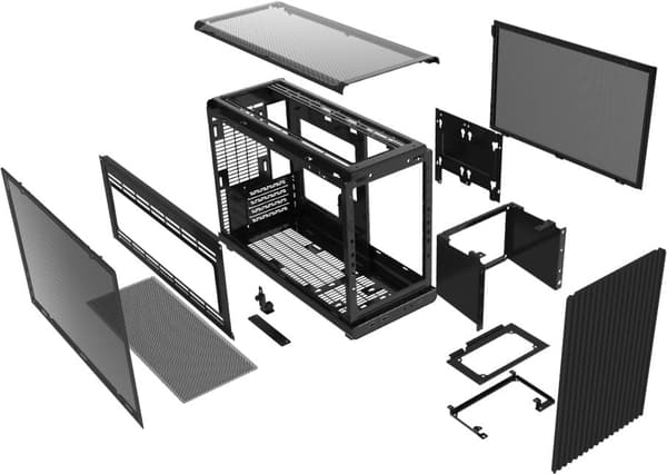 Lian Li A3-mATX Micro-ATX-kotelo, musta