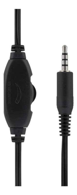 DELTACO stereo headset, 30 mm element, 32 Ohm, 1 x 3,5 mm (4-polet) 2m