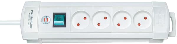Brennenstuhl 4 way Extension Socket, 2m, White